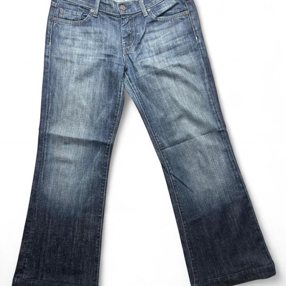 ✨ 7 For All Mankind Dojo Jeans 30x27 Faded Wash Wide Flare